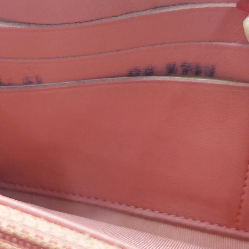 CHANEL Red Pink Quilted Matelasse Lambskin Long Wallet